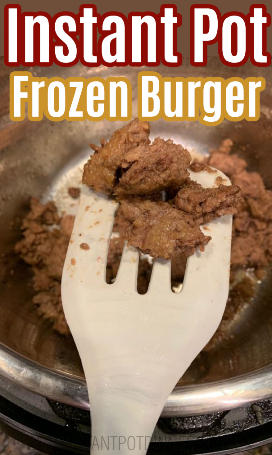 How to cook frozen ground beef in the instant pot