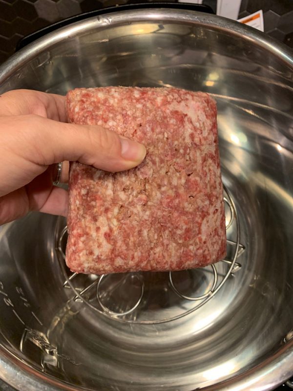 how to thaw frozen hamburger in the instant pot