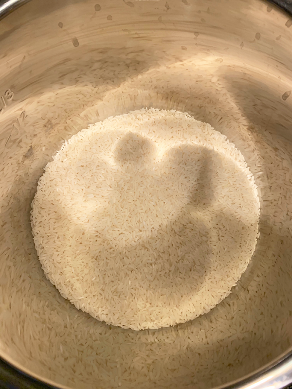 instant pot rice inside
