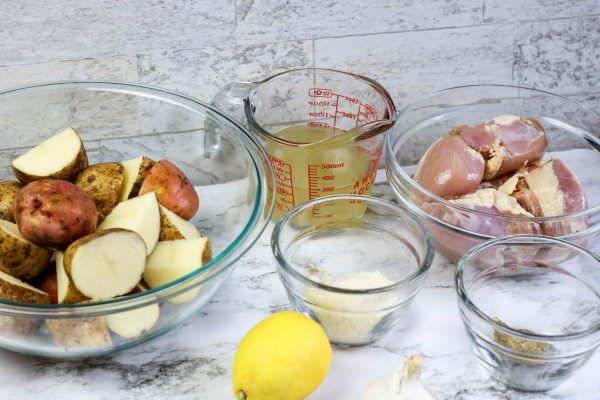 Instant pot chicken and potato ingredients