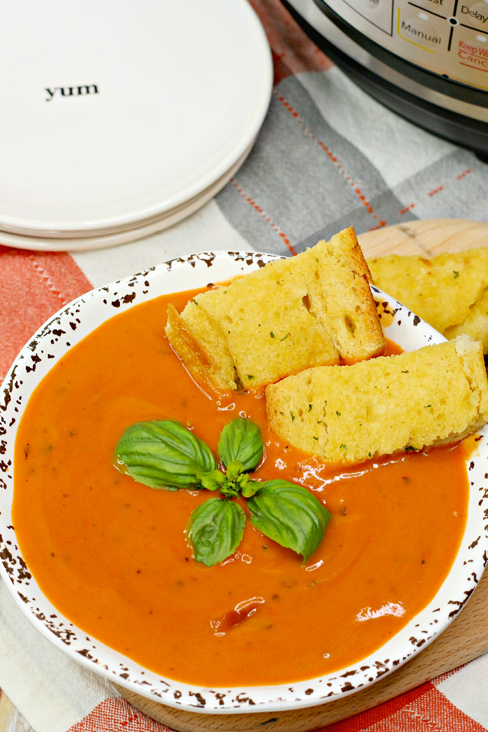 Featured image for “Instant Pot Tomato Basil Soup”