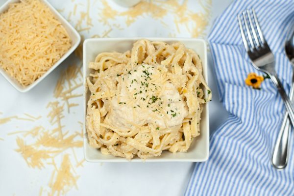 Homemade fettucine Alfredo