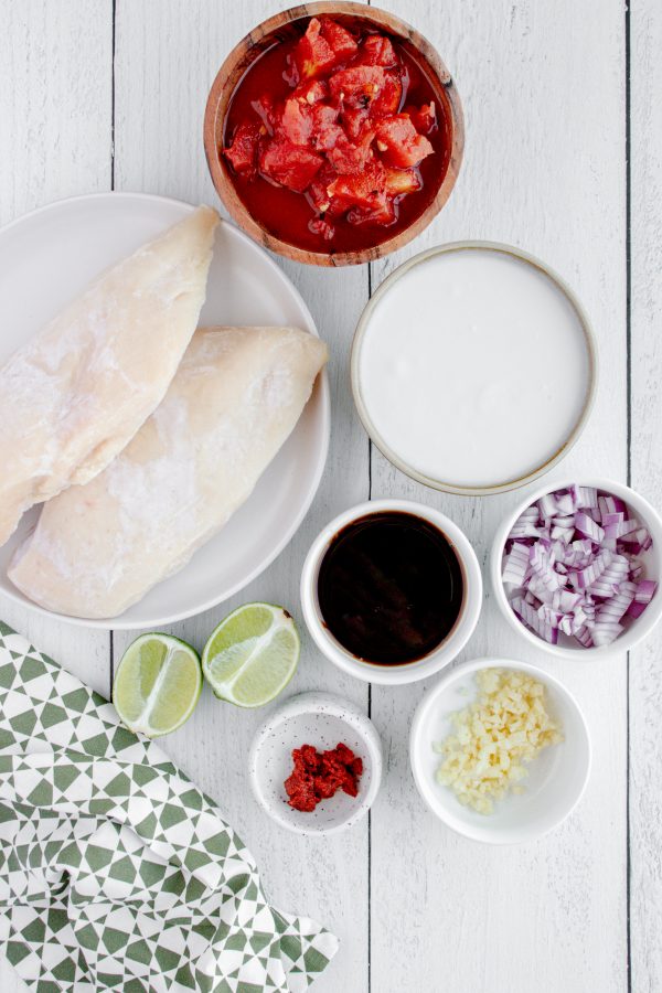 Ingredients for Instant Pot thai chicken