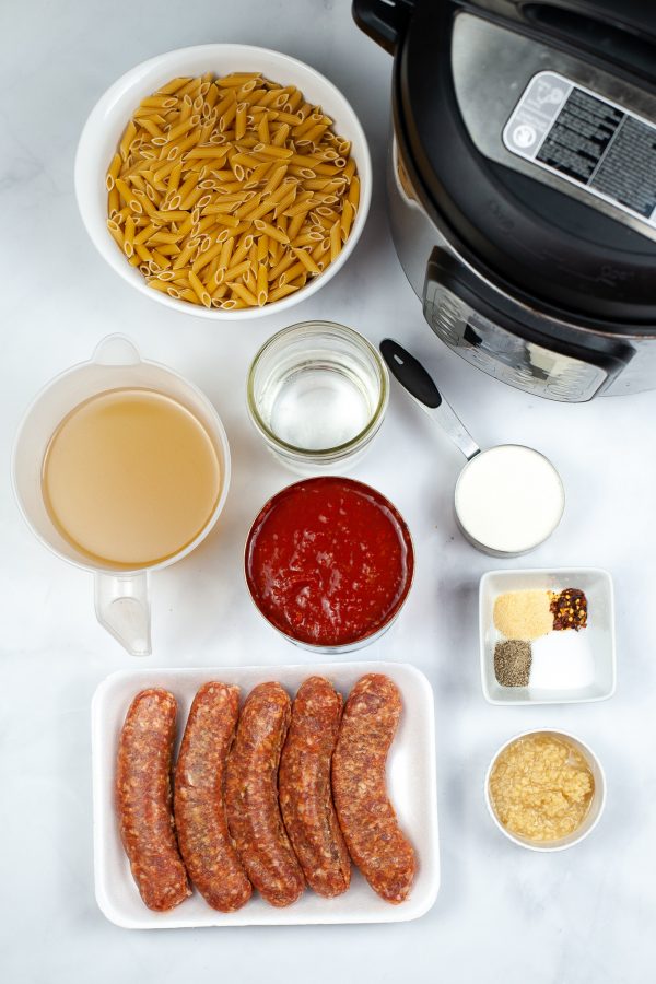 Vodka penne ingredients