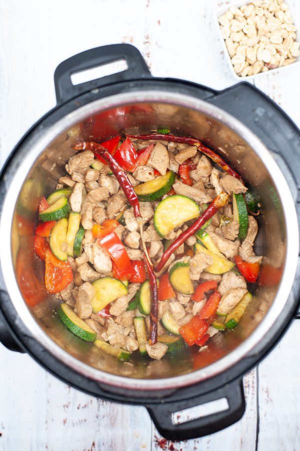 veggies and peanuts