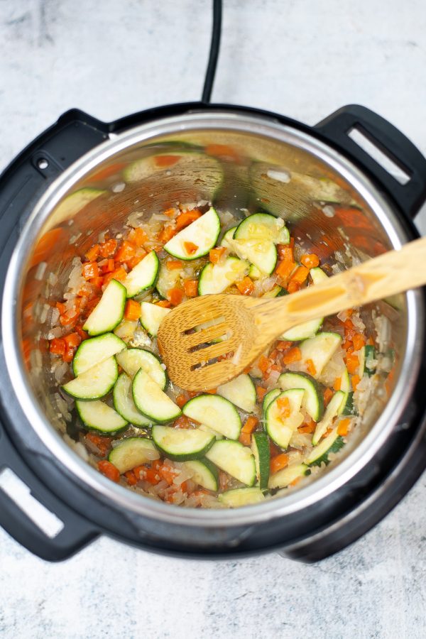 saute the veggies