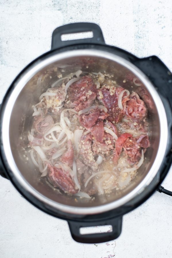 saute the beef first